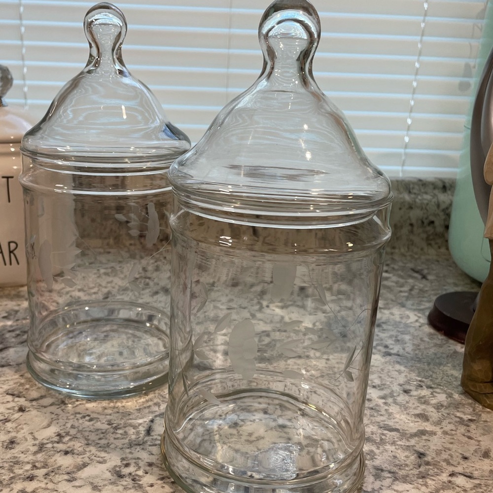 Princess House Glass Jar with Lid